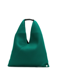 Зеленая кожаная большая сумка от MM6 MAISON MARGIELA