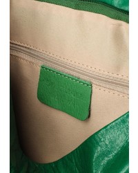 Зеленая кожаная большая сумка от Moronero