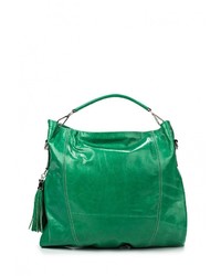Зеленая кожаная большая сумка от Moronero