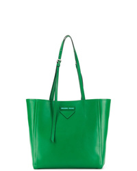 Зеленая кожаная большая сумка от Prada