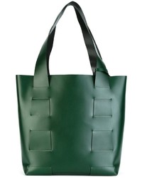 Зеленая кожаная большая сумка от Robert Clergerie