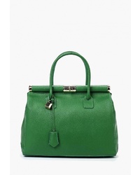 Зеленая кожаная большая сумка от Roberta Rossi