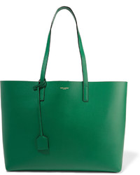 Зеленая кожаная большая сумка от Saint Laurent