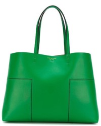 Зеленая кожаная большая сумка от Tory Burch