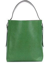 Зеленая кожаная большая сумка от Valextra