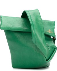 Зеленая кожаная большая сумка от Vivienne Westwood