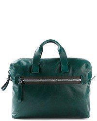 Мужская зеленая кожаная дорожная сумка от Lanvin