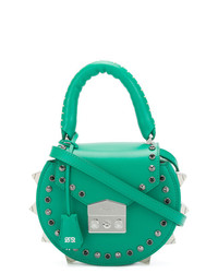 Зеленая кожаная сумка-саквояж от Salar