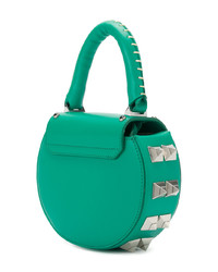 Зеленая кожаная сумка-саквояж от Salar
