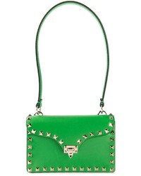 Зеленая кожаная сумка-саквояж от Valentino Garavani