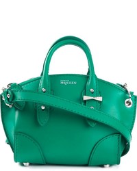 Зеленая кожаная сумка через плечо от Alexander McQueen