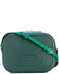 Зеленая кожаная сумка через плечо от Bally