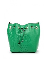 Зеленая кожаная сумка через плечо от Braccialini