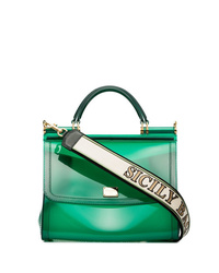 Зеленая кожаная сумка через плечо от Dolce & Gabbana