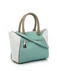 Зеленая кожаная сумка через плечо от Eleganzza