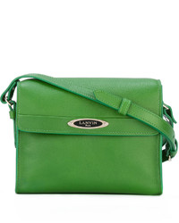 Зеленая кожаная сумка через плечо от Lanvin