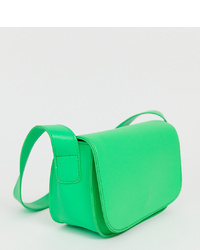 Зеленая кожаная сумка через плечо от My Accessories