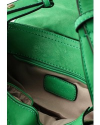 Зеленая кожаная сумка через плечо от Paolo
