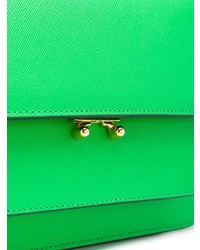 Зеленая кожаная сумка через плечо от Marni
