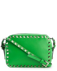 Зеленая кожаная сумка через плечо от Valentino Garavani