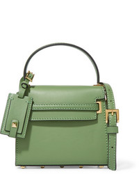 Зеленая кожаная сумка через плечо от Valentino