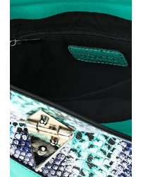 Зеленая кожаная сумка через плечо от Vitacci