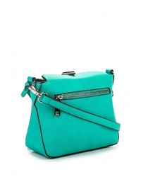 Зеленая кожаная сумка через плечо от Vitacci