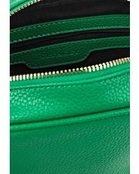 Зеленая кожаная сумка через плечо от Vitacci