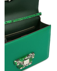 Женская зеленая кожаная сумка от Dolce & Gabbana
