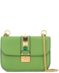 Женская зеленая кожаная сумка от Valentino Garavani