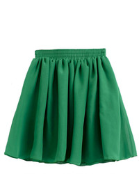 Зеленая короткая юбка-солнце