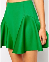 Зеленая короткая юбка-солнце от Asos
