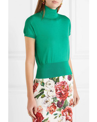 Женская зеленая кофта с коротким рукавом от Dolce & Gabbana