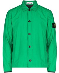 Мужская зеленая куртка-рубашка от Stone Island