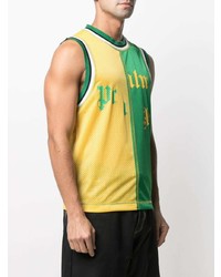 Мужская зеленая майка с принтом от Palm Angels