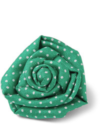 Зеленая мужская брошь с цветочным принтом от Charvet