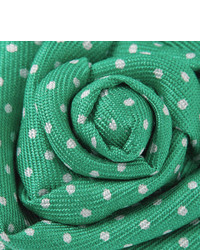 Зеленая мужская брошь с цветочным принтом от Charvet