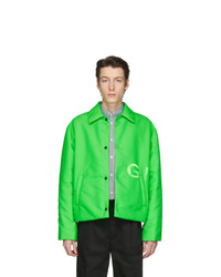 Мужская зеленая нейлоновая куртка-рубашка от Givenchy