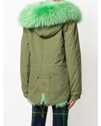 Женская зеленая парка от Mr & Mrs Italy