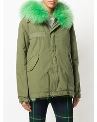 Женская зеленая парка от Mr & Mrs Italy
