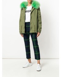 Женская зеленая парка от Mr & Mrs Italy