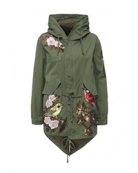 Женская зеленая парка от Lusio