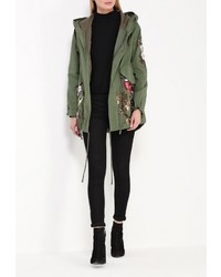 Женская зеленая парка от Lusio