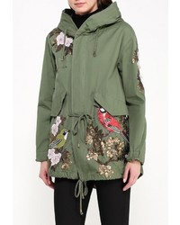 Женская зеленая парка от Lusio