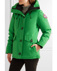 Женская зеленая парка от Canada Goose