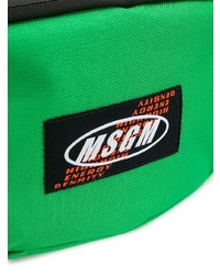 Мужская зеленая поясная сумка из плотной ткани от MSGM