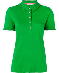 Женская зеленая рубашка поло от Tory Burch