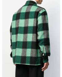 Мужская зеленая рубашка с длинным рукавом в клетку от Corelate