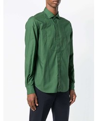Мужская зеленая рубашка с длинным рукавом от Boglioli