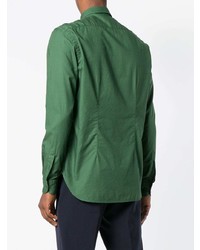 Мужская зеленая рубашка с длинным рукавом от Boglioli